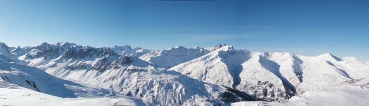 panorama sur la Meije et Arves 2 